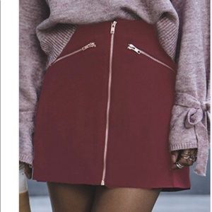 F21 Zip-up Mini Skirt